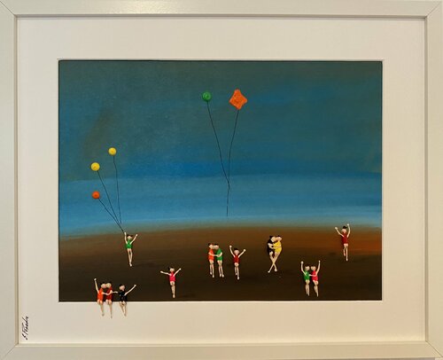 Offer only 3 days .3D Day on the beach by Eka Peradze, Painting for Sale on Select