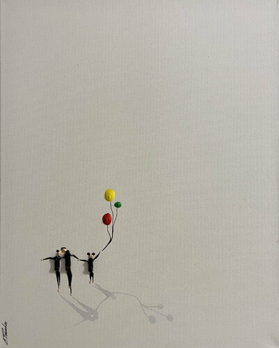Action, family by Eka Peradze, Painting for Sale on Select