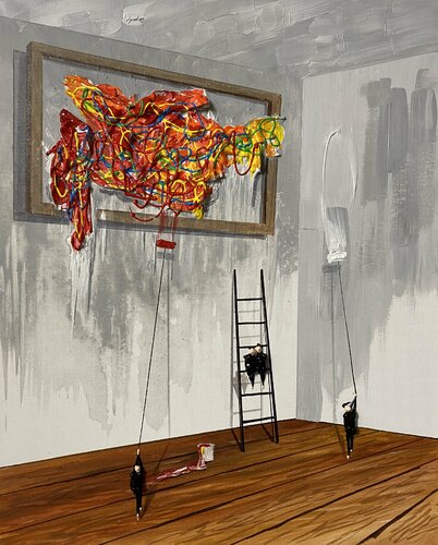 Action. Love.Freiheit XI-IU by Eka Peradze, Painting for Sale on Select