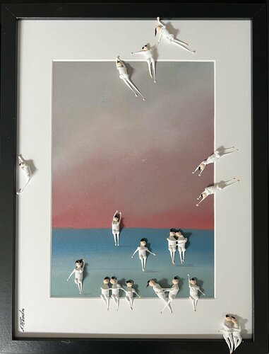Offer only 3 days .3D Day on the beach by Eka Peradze, Painting for Sale on Select