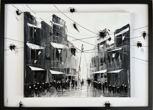 Action.In the city I♥️♥️Eka by Eka Peradze, Painting for Sale on Select