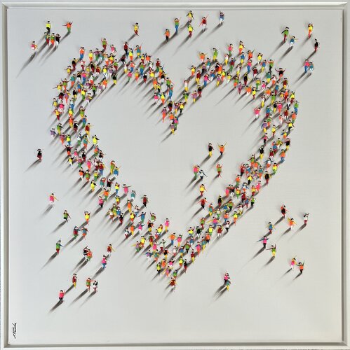 Action.Freedom. Love ❤️.♥️Ek by Eka Peradze, Painting for Sale on Select