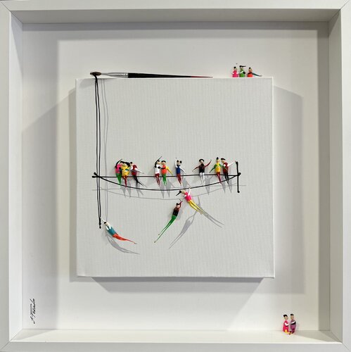 Action.Freedom. Love ❤️.♥️Ek by Eka Peradze, Painting for Sale on Select