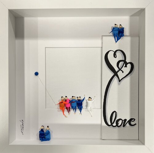 Action.Freedom. Love ❤️.♥️Ek by Eka Peradze, Painting for Sale on Select