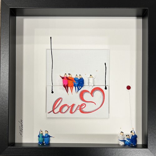 Action.Freedom. Love ❤️.♥️Ek by Eka Peradze, Painting for Sale on Select