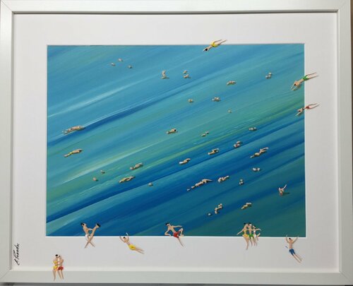 Day on the beach II. by Eka Peradze, Painting for Sale on Select