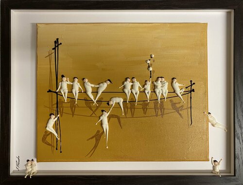 Action.Freiheit.-14-56UO by Eka Peradze, Painting for Sale on Select