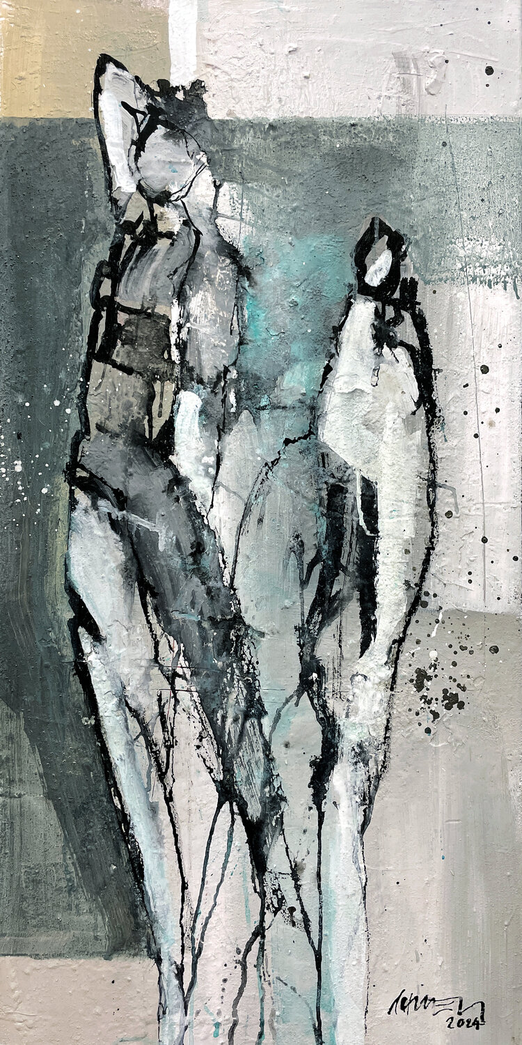 Harlekins (0147) Robert Süess Original painting for sale