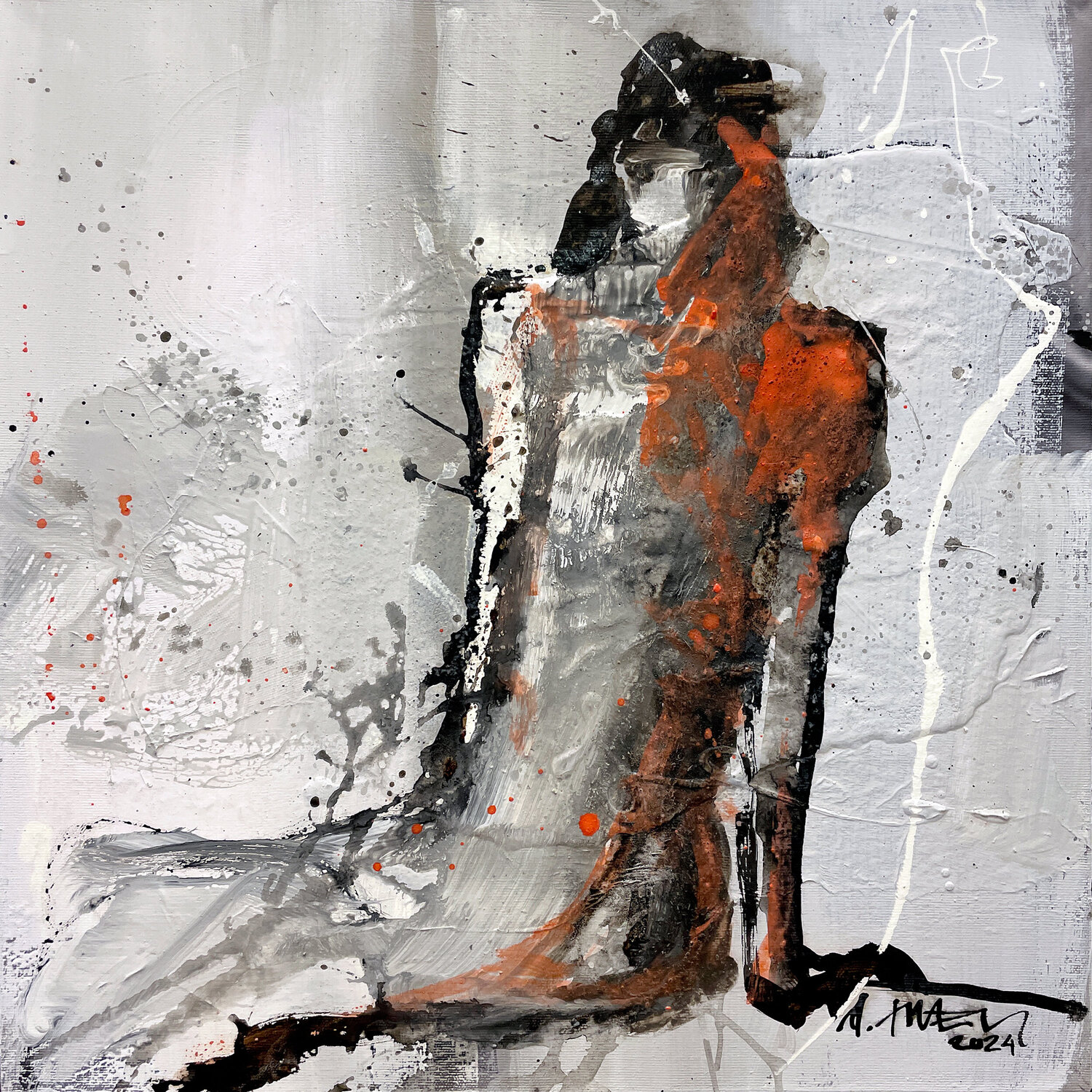 Feuerzeichen (2430) Robert Süess Original painting for sale