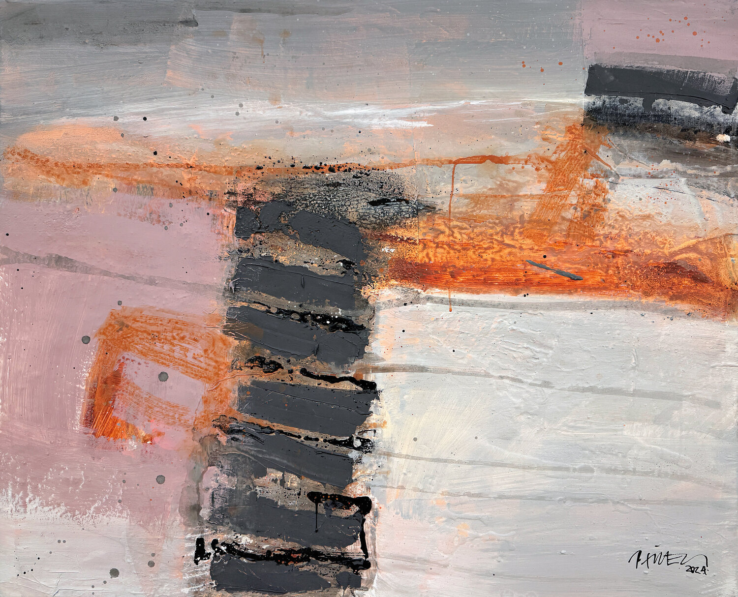 Stein auf Stein (2390) Robert Süess Original painting for sale