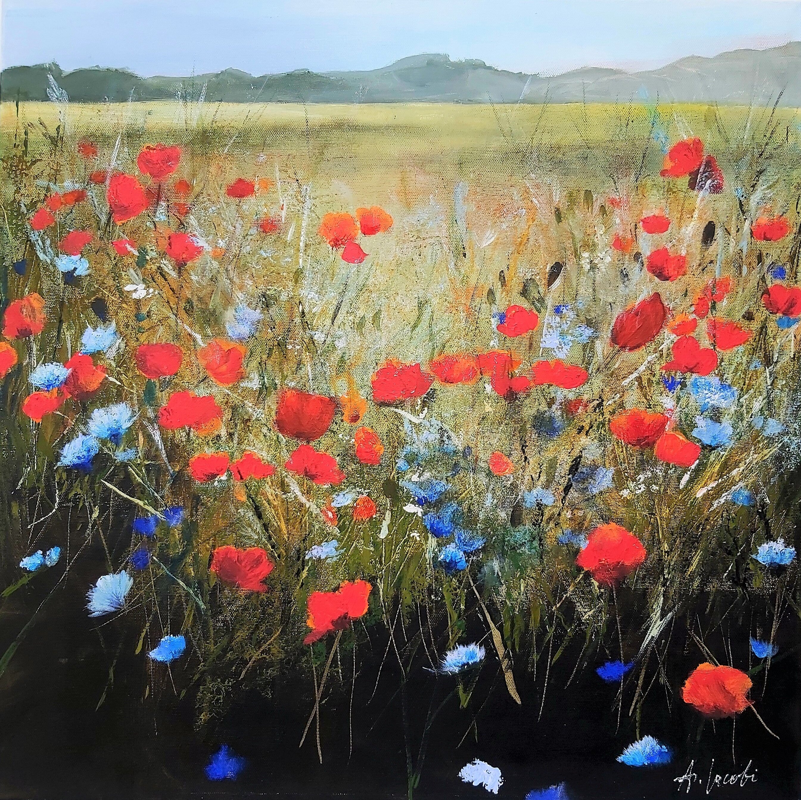 Thema Wildblume Gemälde