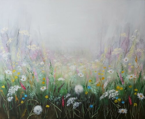 Quiet Nature - Flowers Painting, Impressionism, Realism by Andrea Jacobi, Painting for Sale on Select