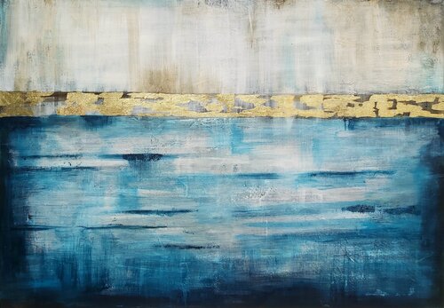 Aqua - Abstract by Andrea Jacobi, Painting for Sale on Select