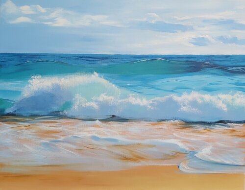 Ocean Waves - Seascape Painting. Realism. Impressionism. by Andrea Jacobi, Painting for Sale on Select