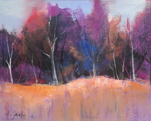Spirit of Autumn - Landscape Painting. Forest. Impressionism. Figurative. by Andrea Jacobi, Painting for Sale on Select