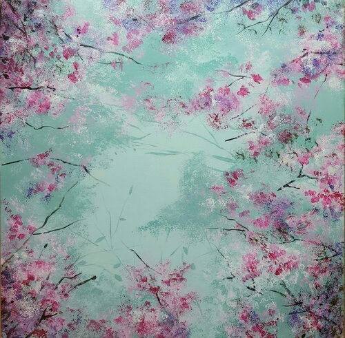 Branches of Spring - Impressionism, Abstract by Andrea Jacobi, Painting for Sale on Select