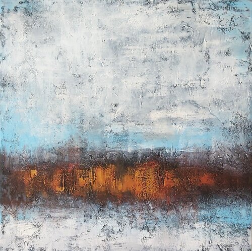 Landscape in Rust - Abstract von Andrea Jacobi, Malerei kaufen auf Select