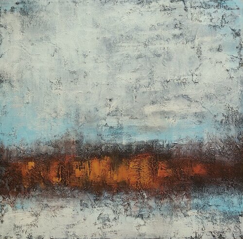 Landscape in Rust - Abstract by Andrea Jacobi, Painting for Sale on Select