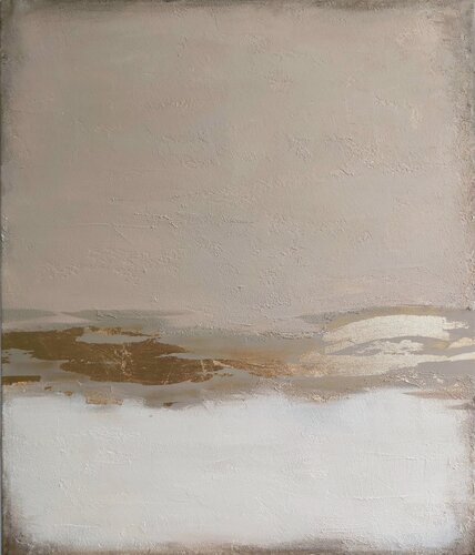 Gentle Golden Wave 1 - Abstract by Andrea Jacobi, Painting for Sale on Select
