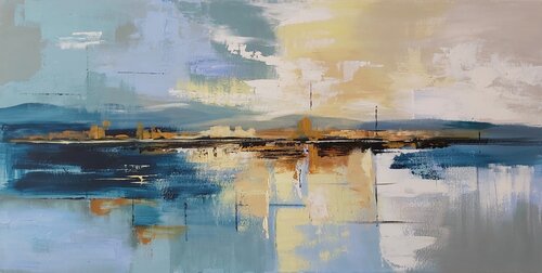 Sky Meets Sea - Abstract by Andrea Jacobi, Painting for Sale on Select
