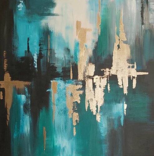 Dance of Time - Abstract Painting by Andrea Jacobi, Painting for Sale on Select