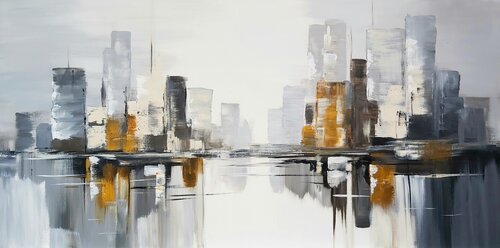 Urban Reflections 7 - Abstract by Andrea Jacobi, Painting for Sale on Select