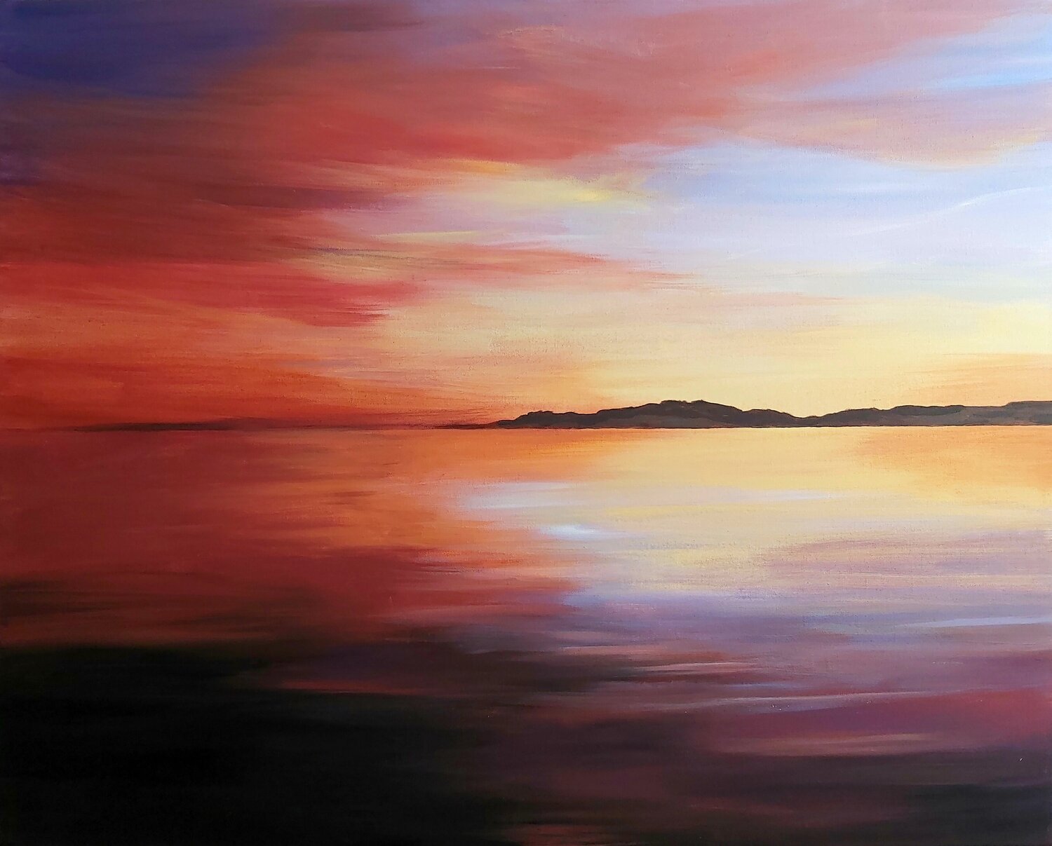 Sunset Vibes - Seascape Painting. Realism. Impressionism. Andrea Jacobi Original painting for sale