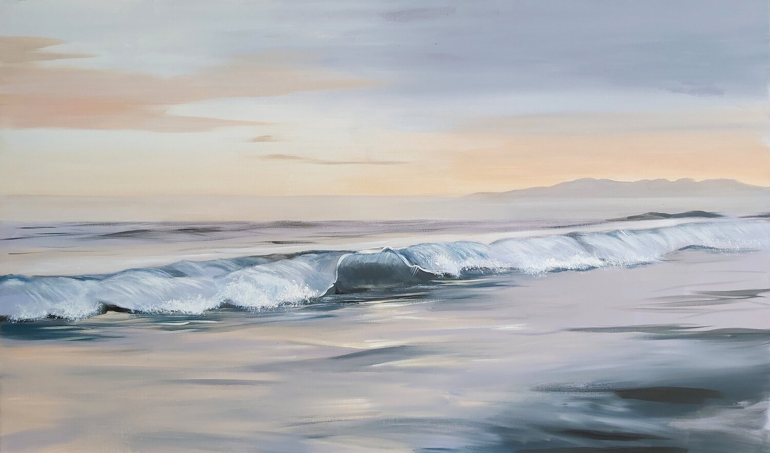 Song of Waves - Seascape Painting. Realism. Impressionism. Andrea Jacobi Original painting for sale