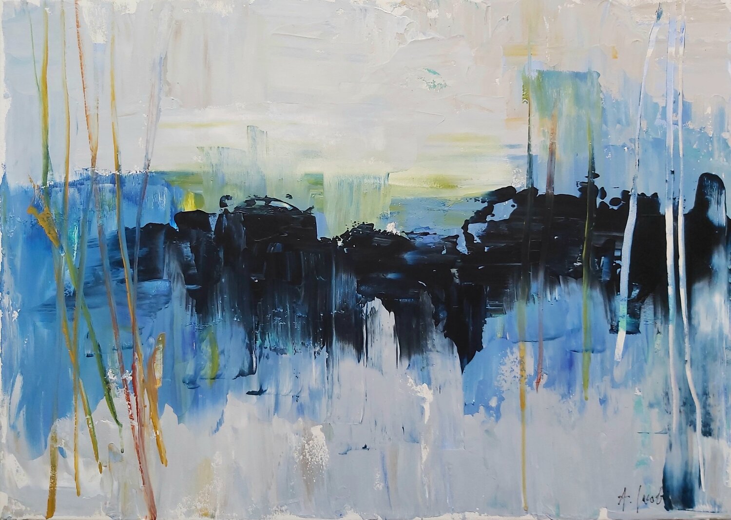 Connected with Nature - Abstract Andrea Jacobi Original painting for sale