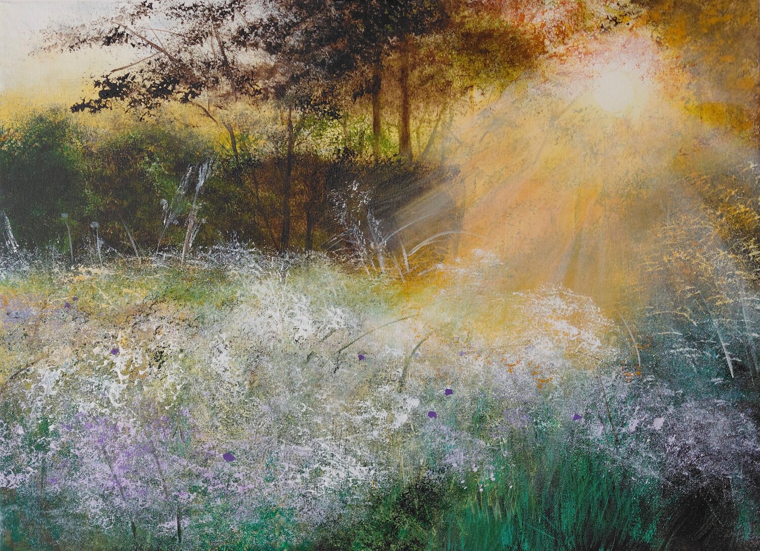 Under the Sun - Landscape, Impressionism, Realism Andrea Jacobi Original painting for sale