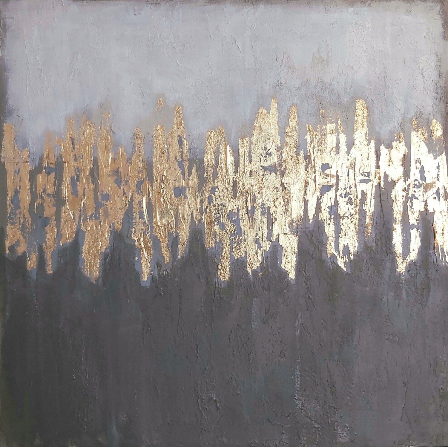Reflections of Gold - Abstract Andrea Jacobi Original painting for sale