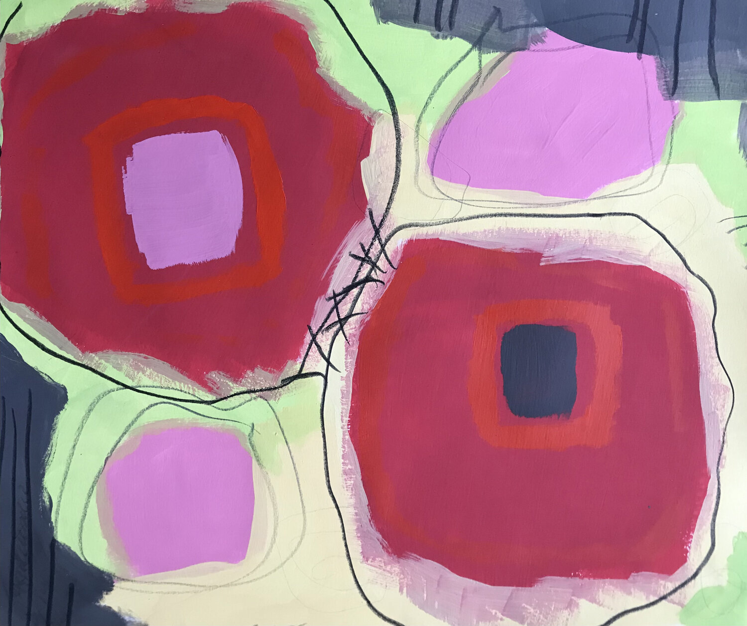 Abstract Memory III Jaye Alison Original painting for sale