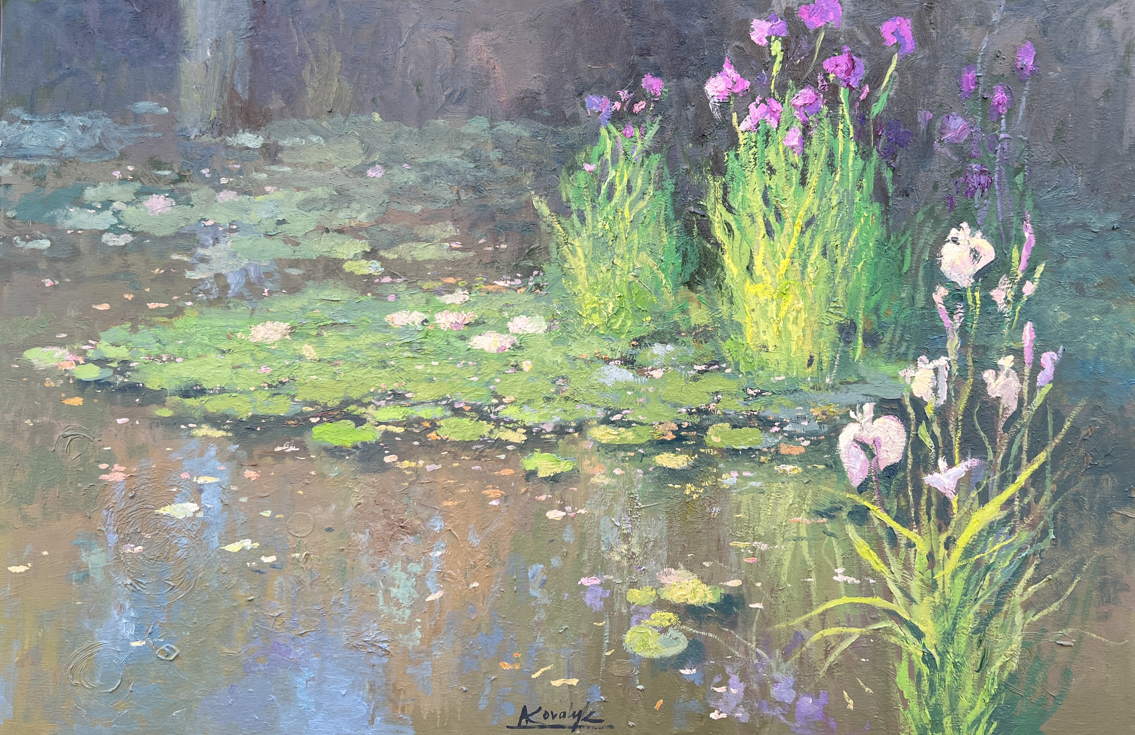 Water Lilies and Irises