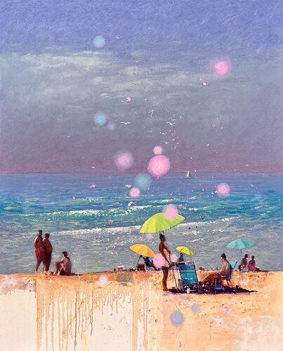 Summer memories from vacations in the south of Spain by Andrii Kovalyk, Painting for Sale on Select