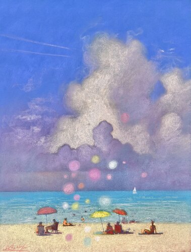 A Bright Summer Day at Sea by Andrii Kovalyk, Drawing for Sale on Select