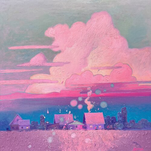 Quiet Evening by Andrii Kovalyk, Painting for Sale on Select
