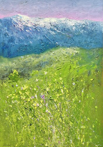 Morning in the Carpathians by Andrii Kovalyk, Painting for Sale on Select