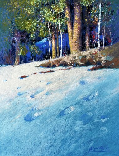 Winter Day by Andrii Kovalyk, Painting for Sale on Select