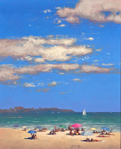 A Joyful Summer Day by Andrii Kovalyk, Painting for Sale on Select