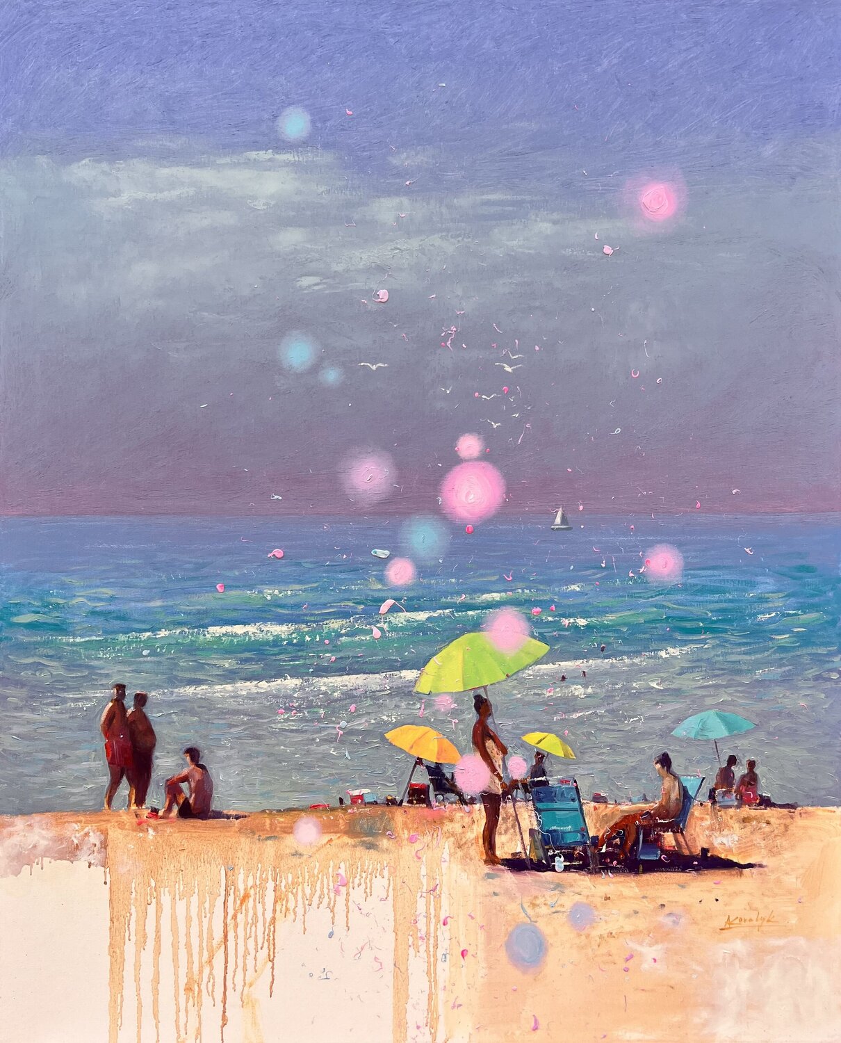 Summer memories from vacations in the south of Spain Andrii Kovalyk Original painting for sale