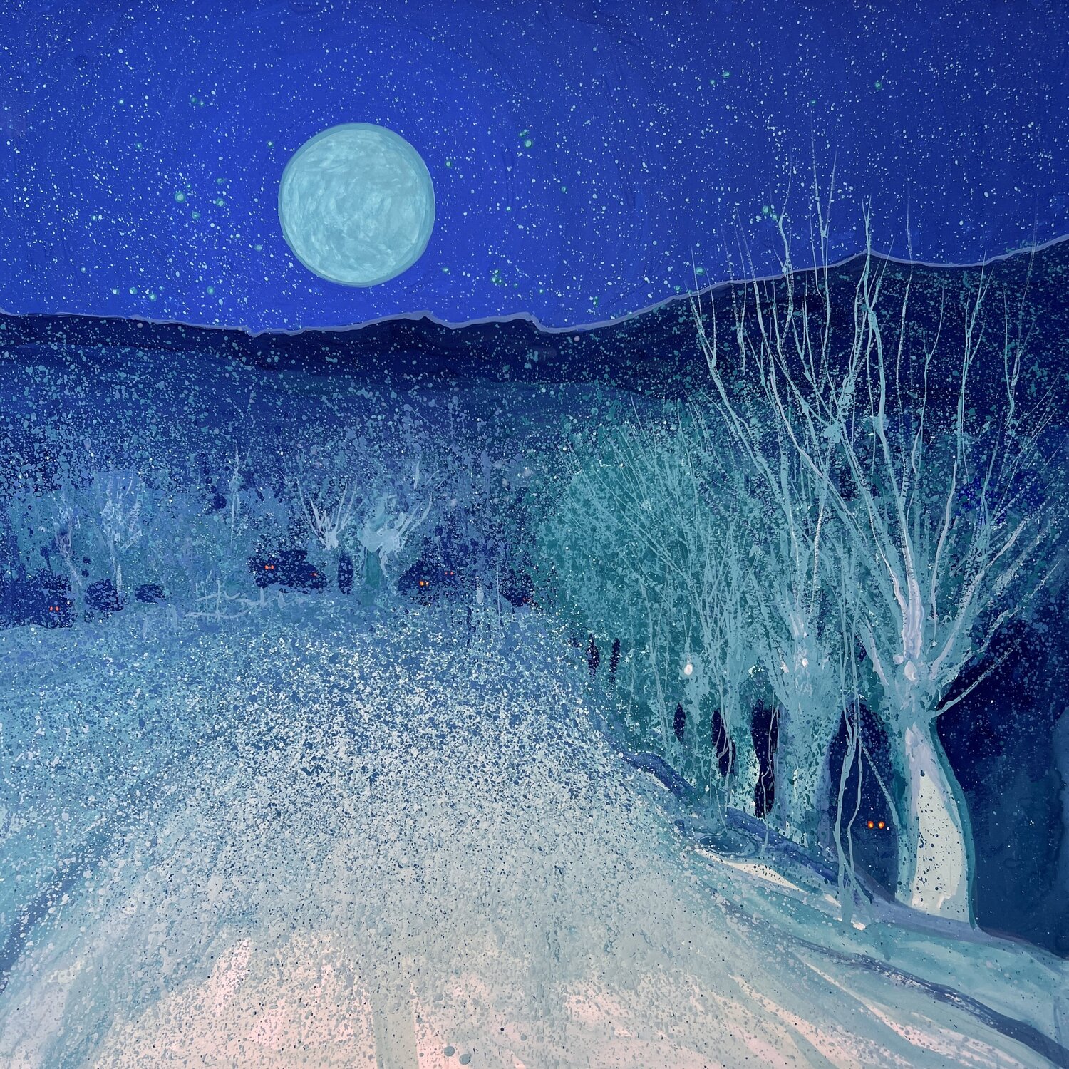 Magic of a Moonlit Night Andrii Kovalyk Original painting for sale