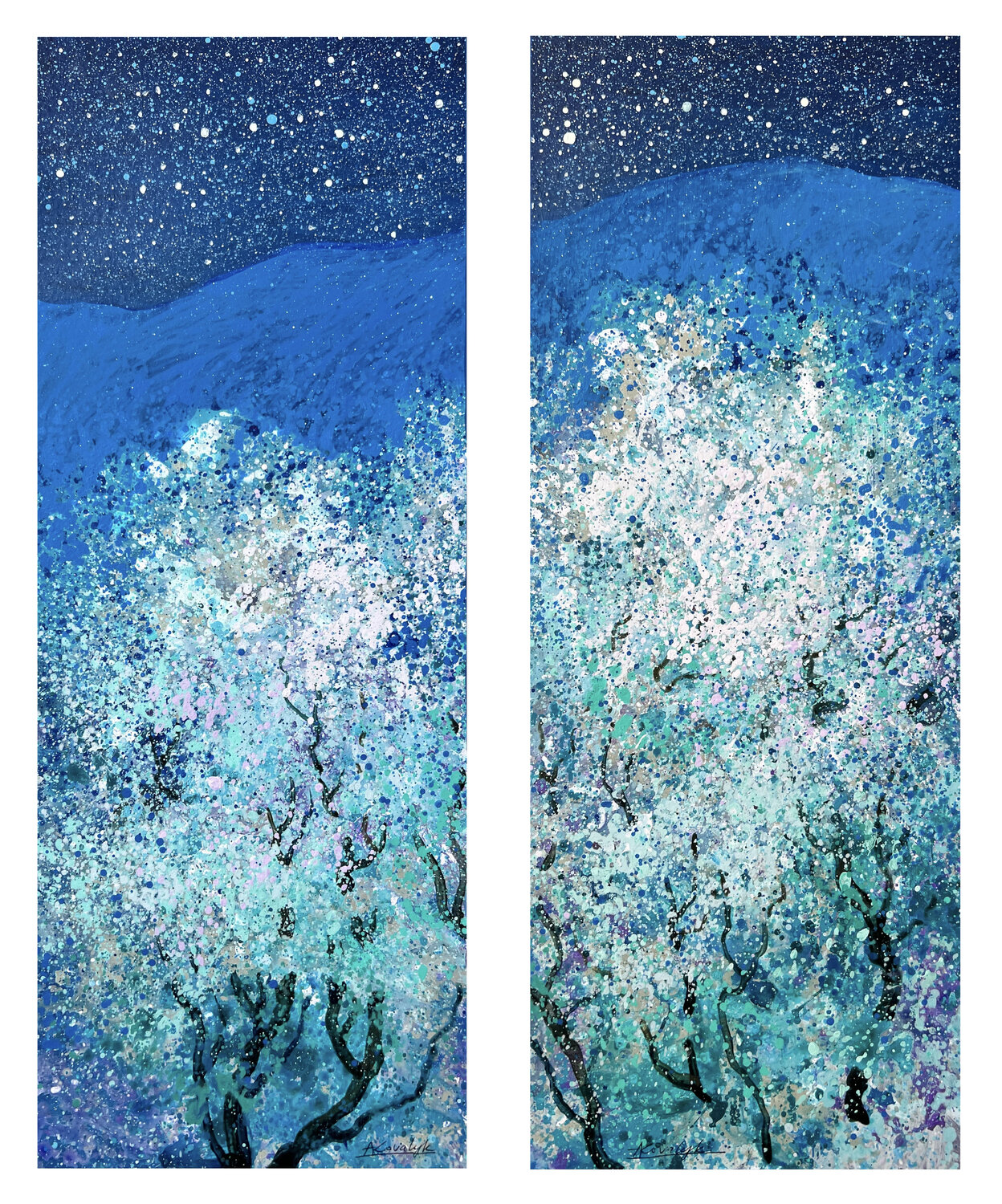 Garden of Night Songs Andrii Kovalyk Original painting for sale