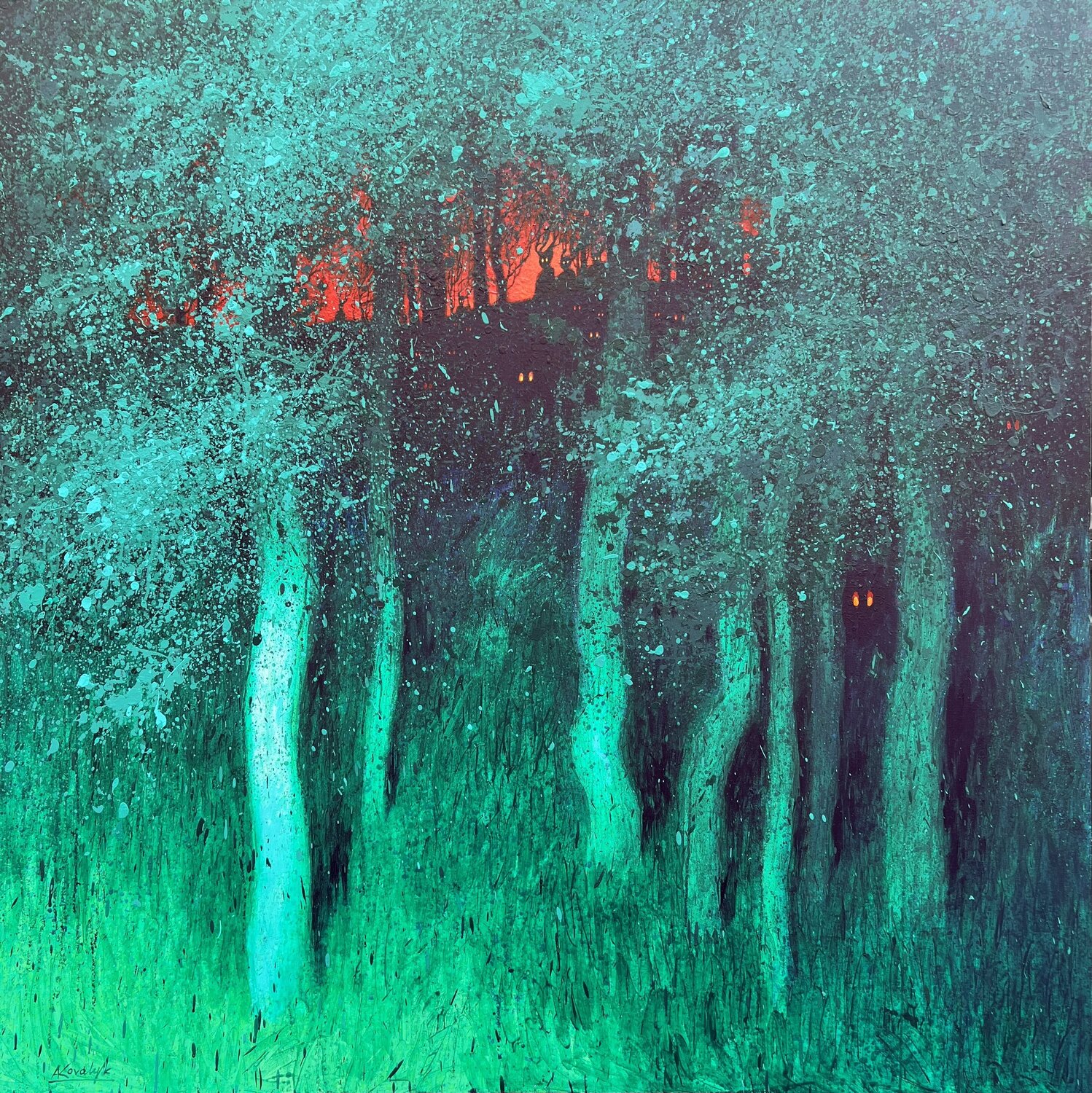 Forest of Unlived Feelings Andrii Kovalyk Original painting for sale