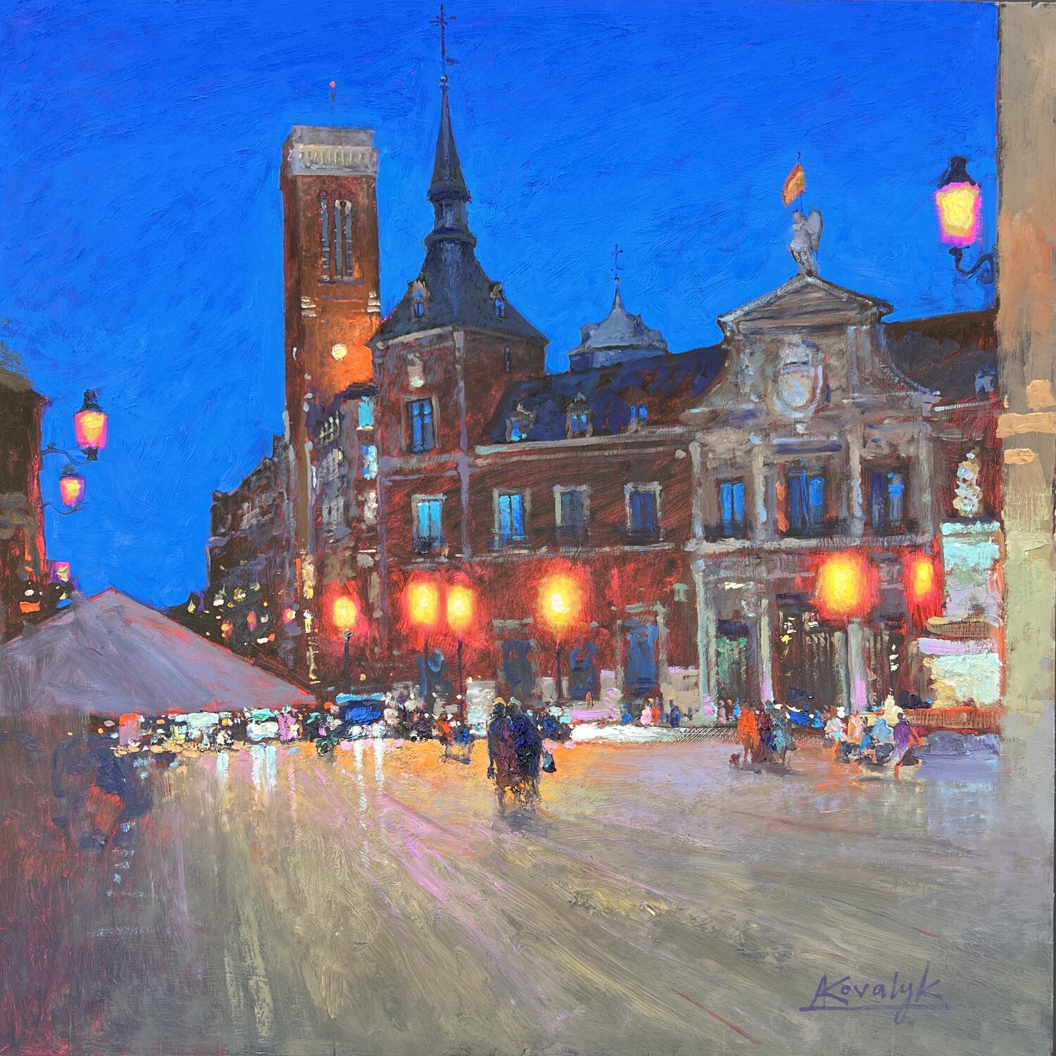 Evening Madrid Andrii Kovalyk Original painting for sale