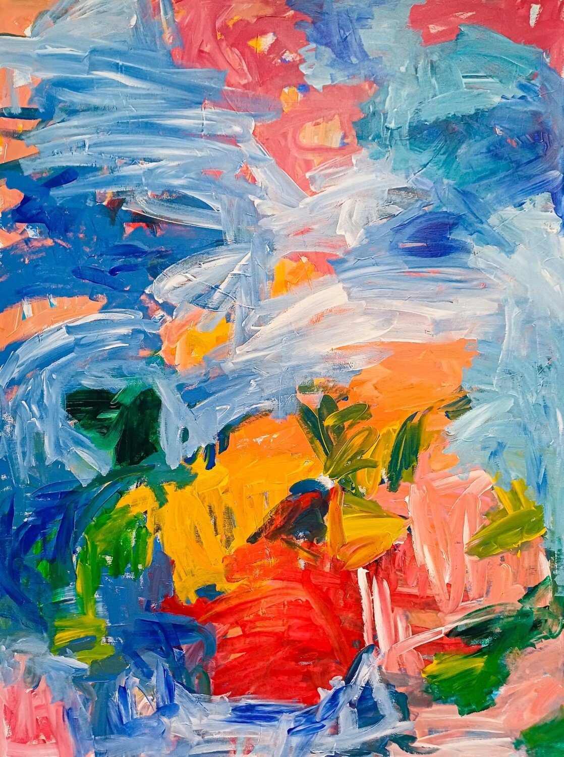 Meet me where the sky melts into the sea Sara Voss Original painting for sale