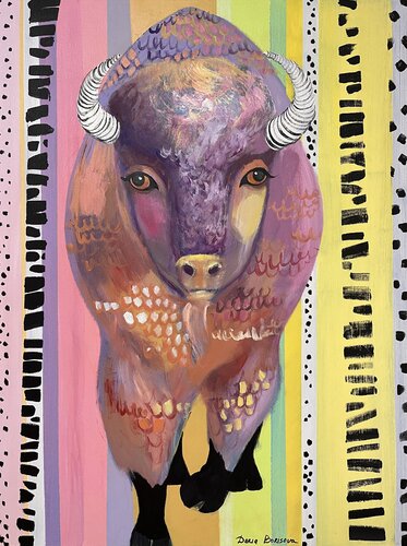 Bison by Daria Borisova, Painting for Sale on Select