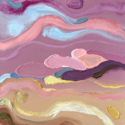 Burgundy Sky by Daria Borisova, Painting for Sale on Select