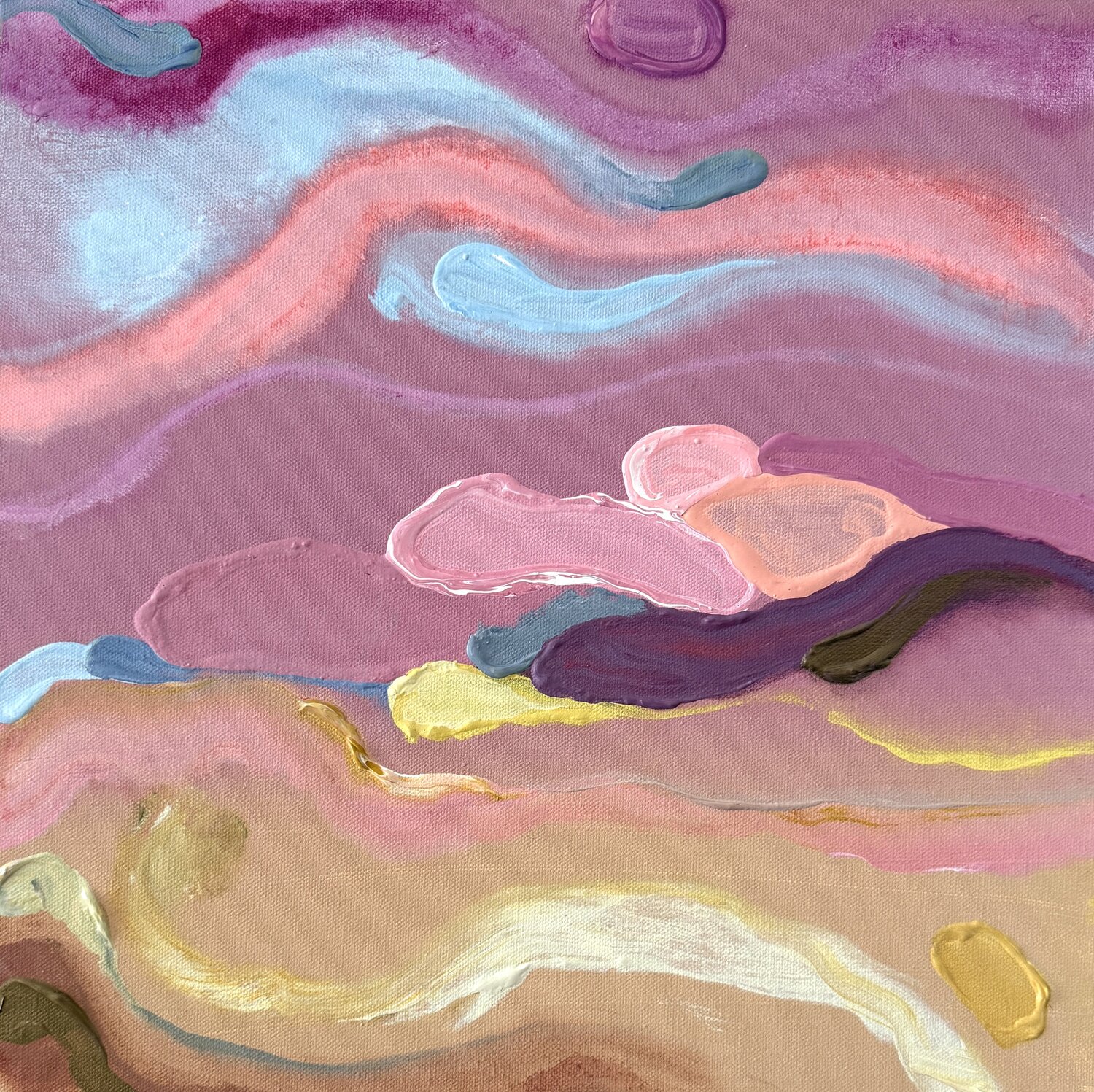 Burgundy Sky Daria Borisova Original painting for sale