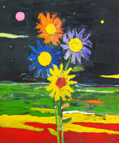 Cosmic Blossoms by Matt Higgins, Painting for Sale on Select