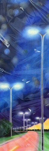 Blue-Tinted Glasses by Angela Wichmann, Painting for Sale on Select